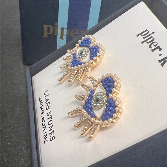 Piper K | Evil Eye Earrings - Picture 6 of 7